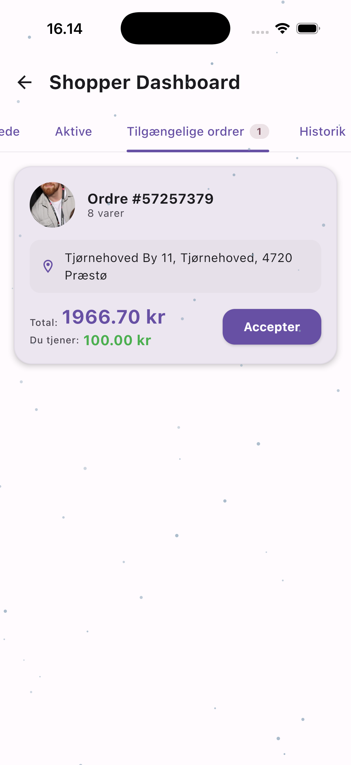 Shopper Dashboard